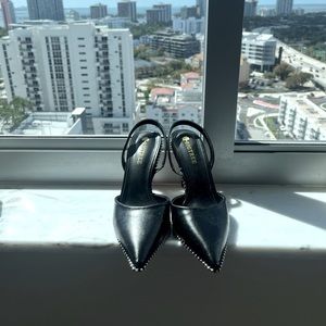 Black Sling Back Pumps